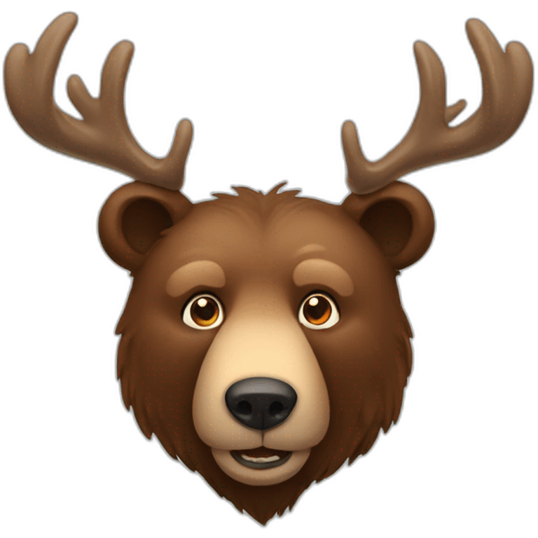 bear with moose antlers emoji