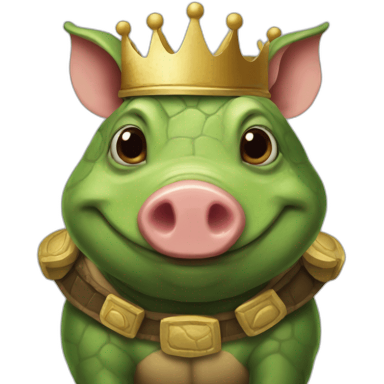 pig-turtle-king emoji