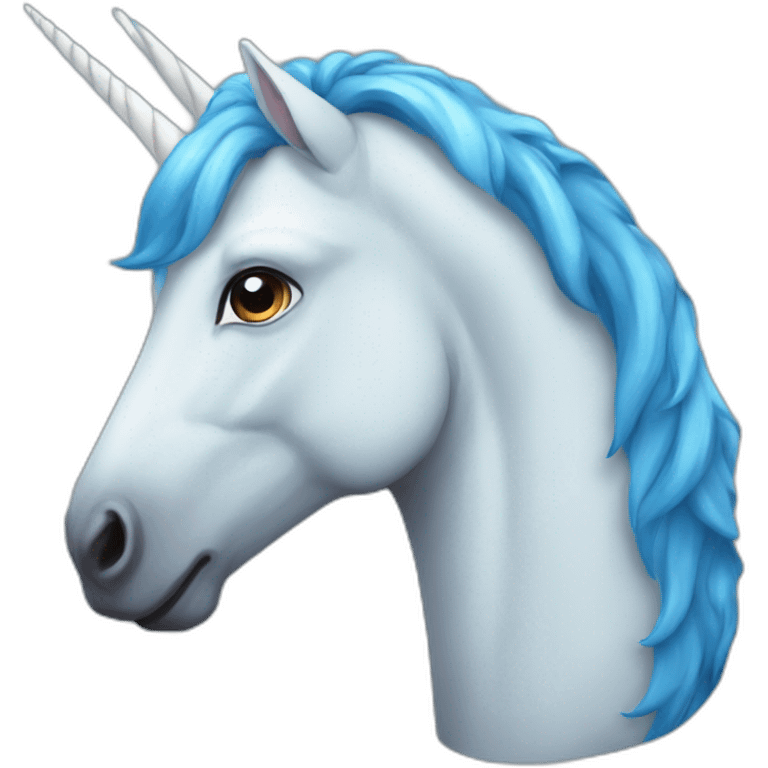 Blue unicorn emoji