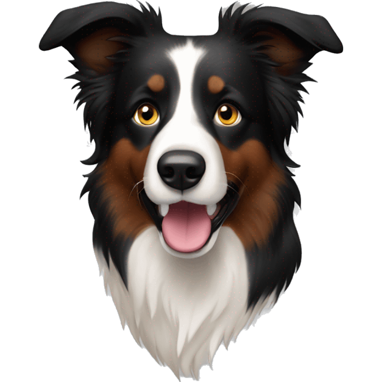 Un border collie avec les yeux verrons  emoji