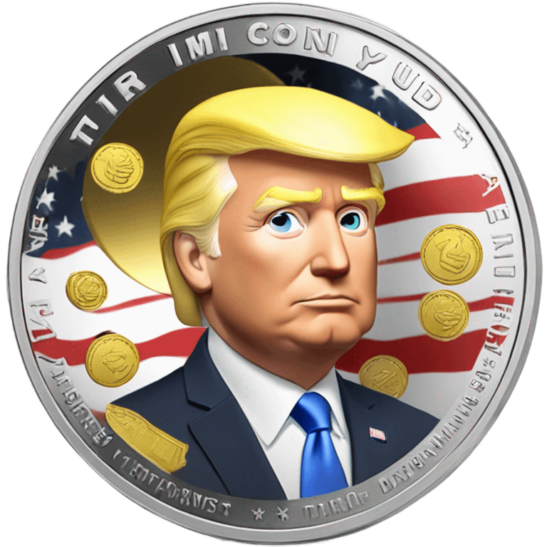 Trump virtual coin emoji