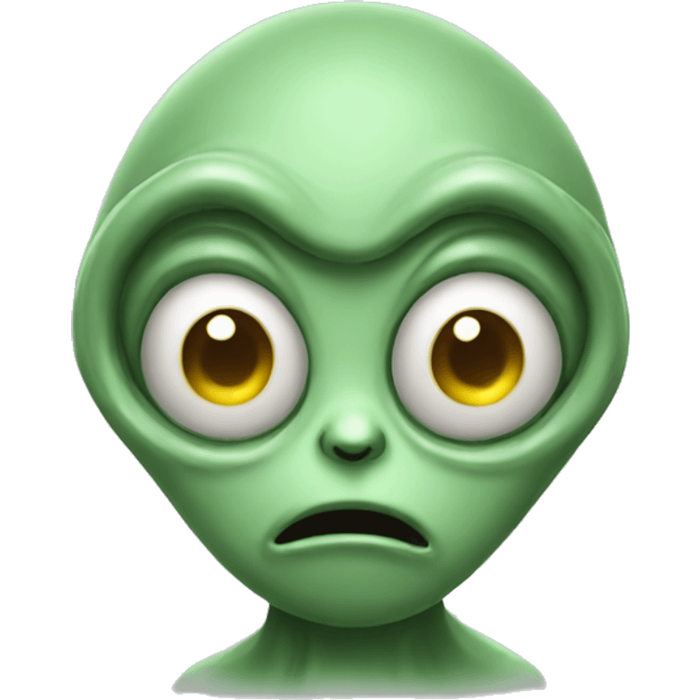 Alien confused emoji