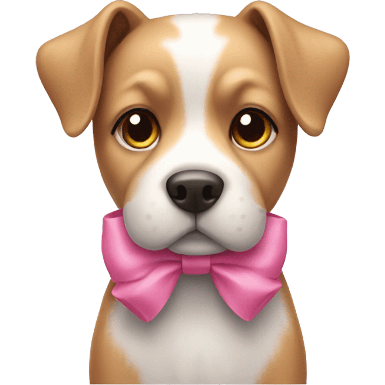 Dog with pink bow emoji