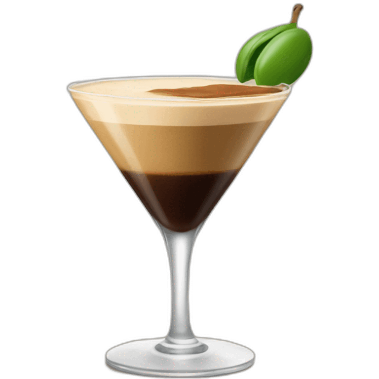 espresso martini with a bean emoji