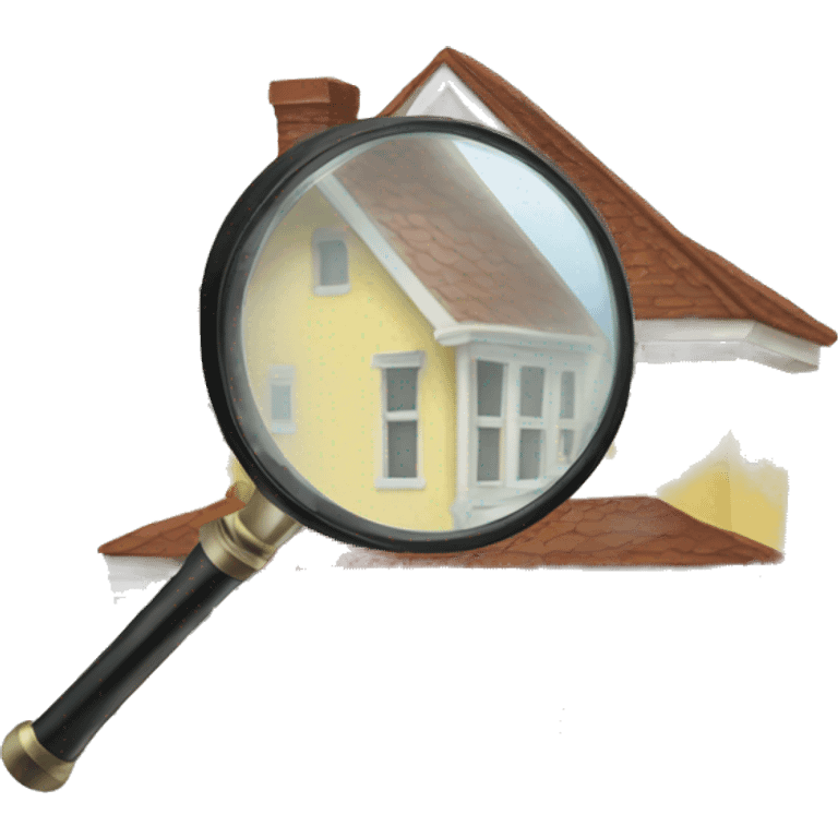 magnifying glass house emoji