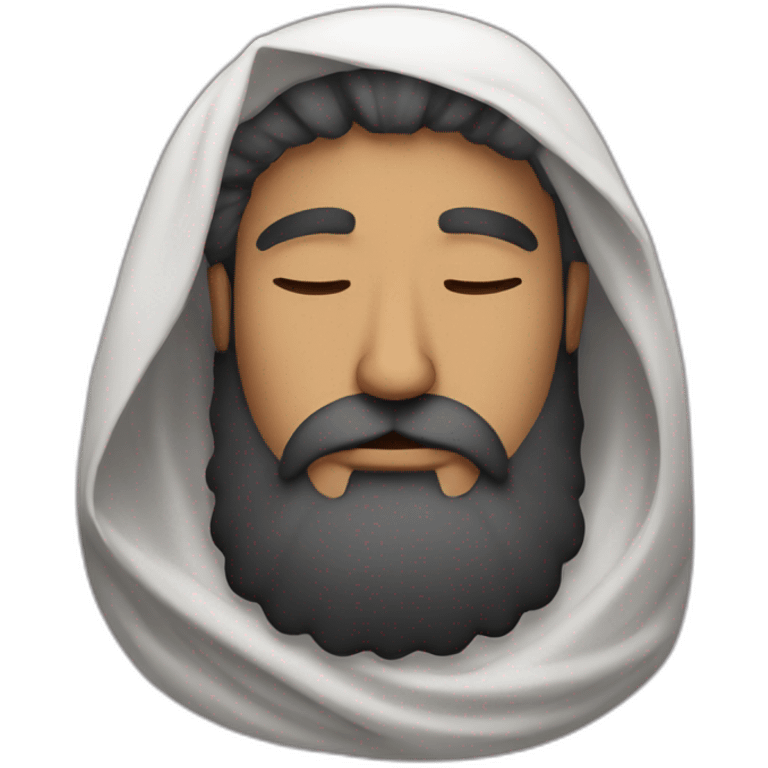 An arab with a big beard sleeping emoji