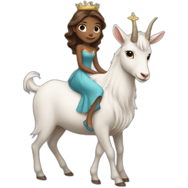 Princess on a goat emoji