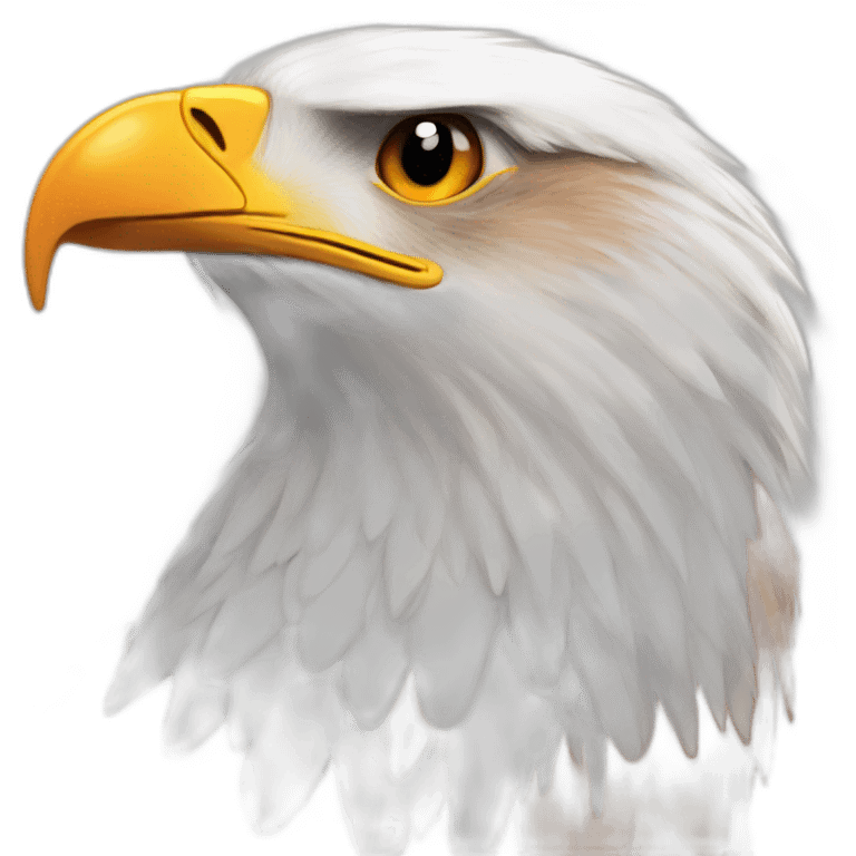 Eagle With only orange and white plumage emoji