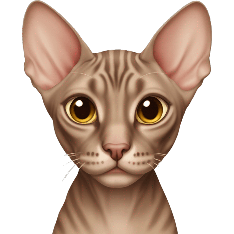 Sphynx CAT brown tabby colour  emoji