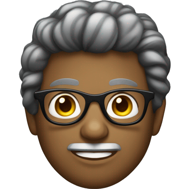 mullher de cabelo preto na altura dos ombros, oculos de grau  emoji