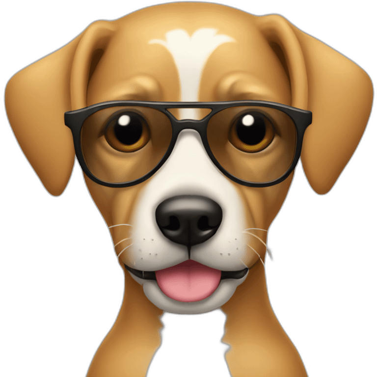 Un perro con gafas de sol emoji