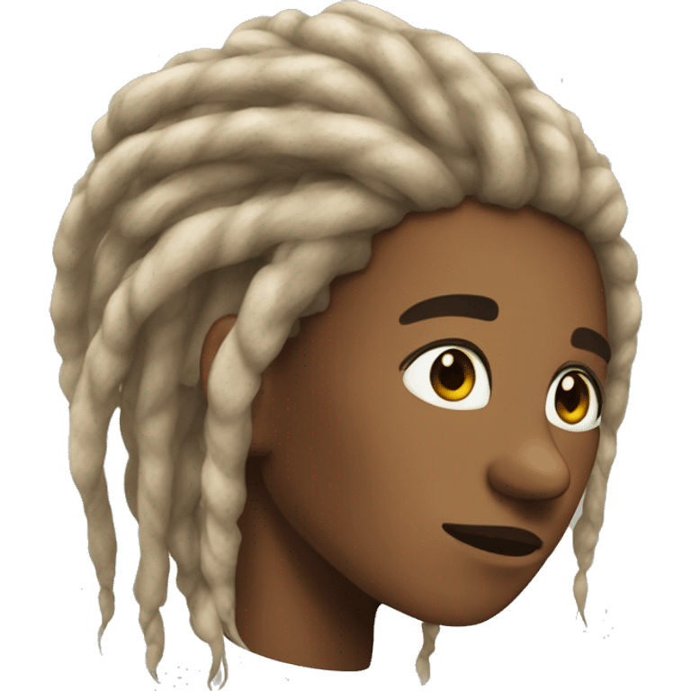 Brownskin dread head emoji