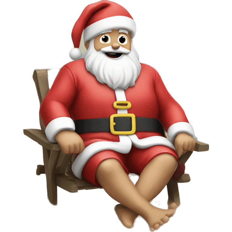 Santa on beach emoji