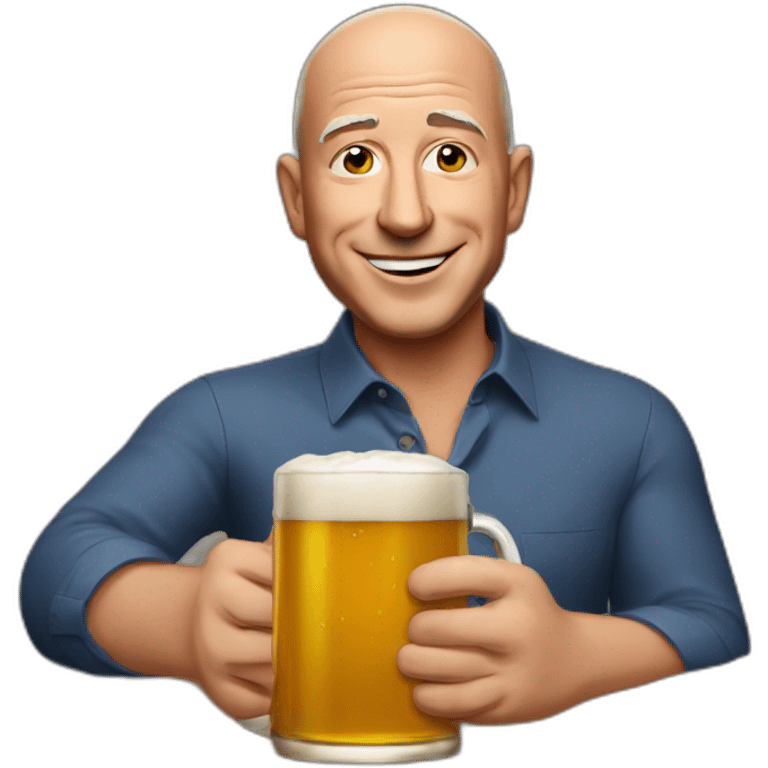 Jeff bezos drink beer emoji