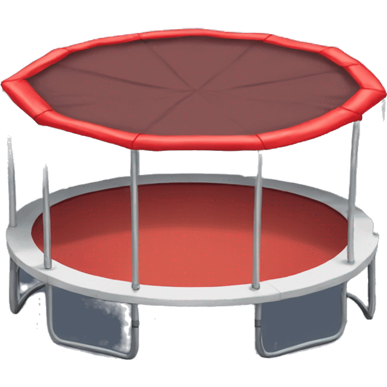 A red  trampoline with out A roof emoji