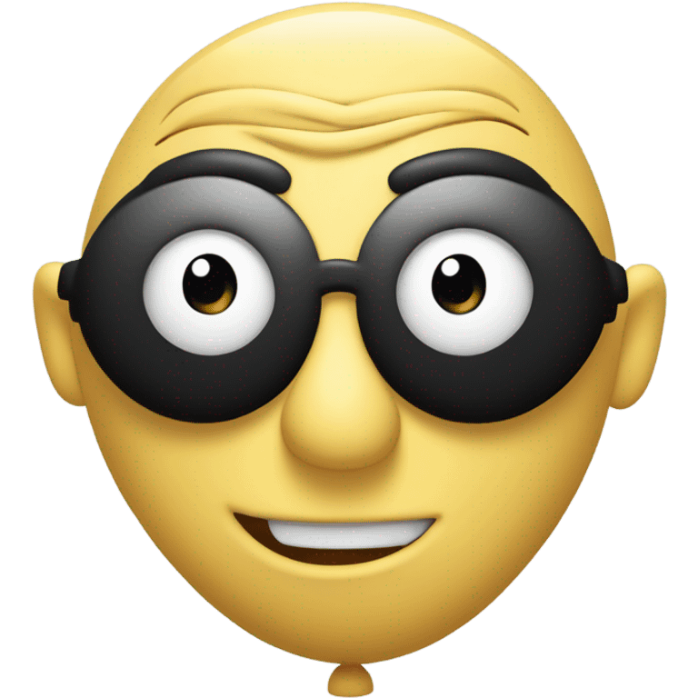 Gru balloon staring down smiling emoji