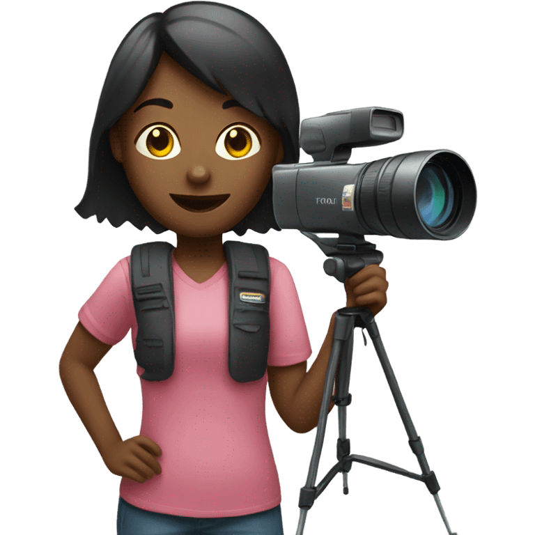 girl with video camera emoji