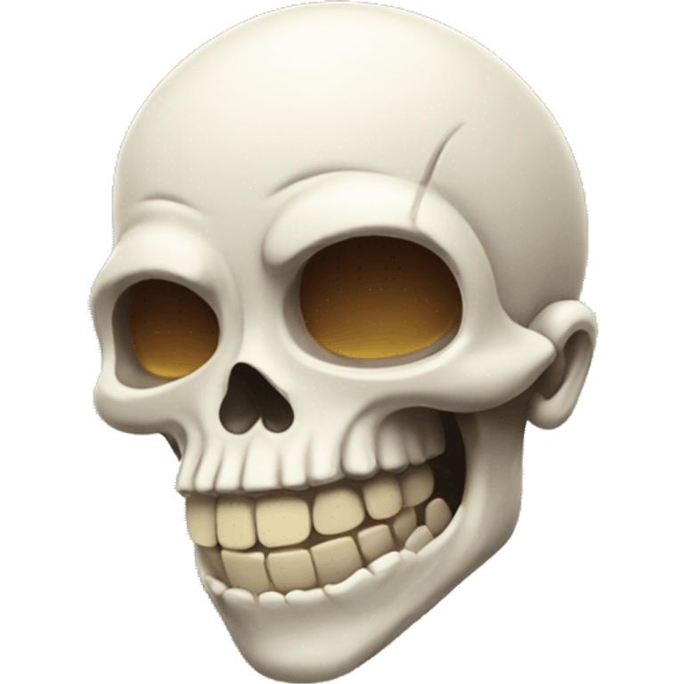 Cartoon Skull smiling emoji