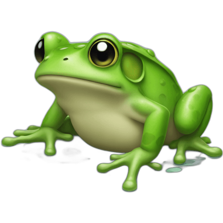 Une grenouille qui prendbain emoji