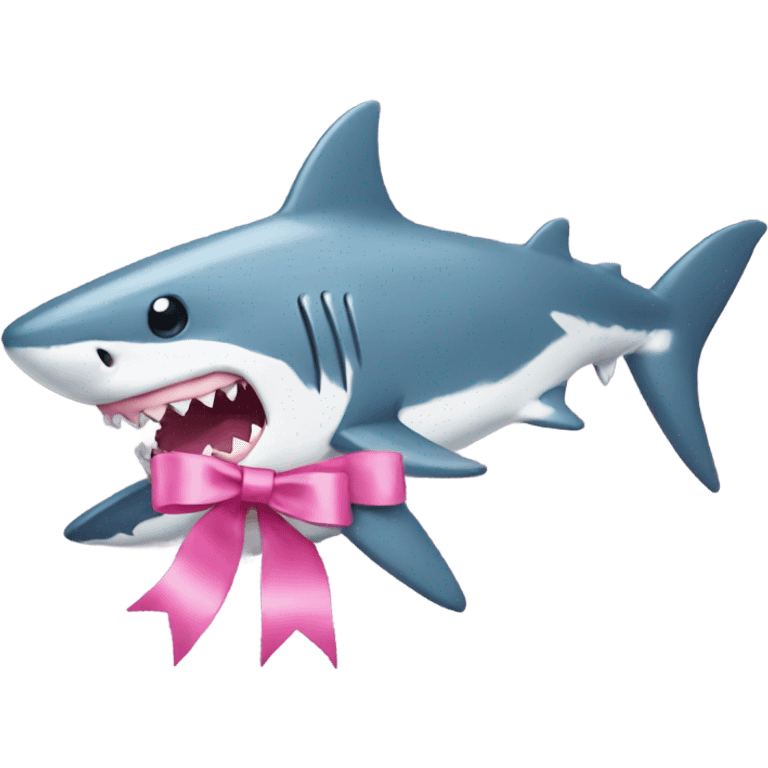 shark with a pink bow emoji