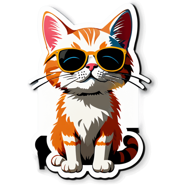 Cat with sunglasses emoji