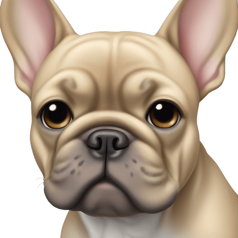 Blue and tan French bulldog emoji