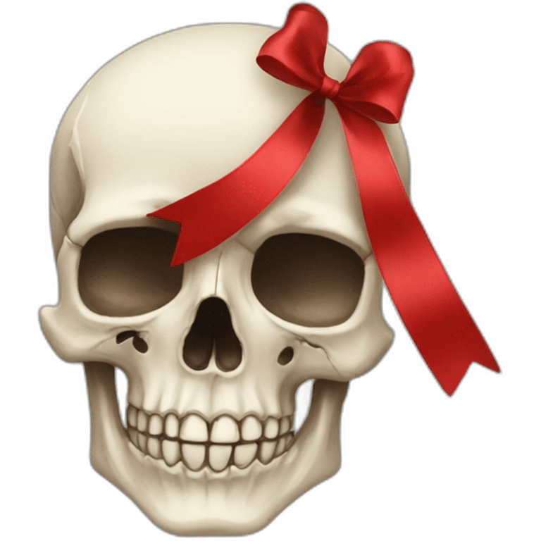 Ribbon on skull emoji