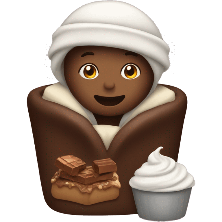 Cozy with chocolate emoji