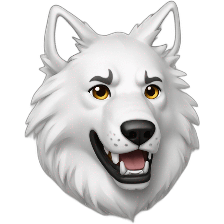 Lobo blanco emoji