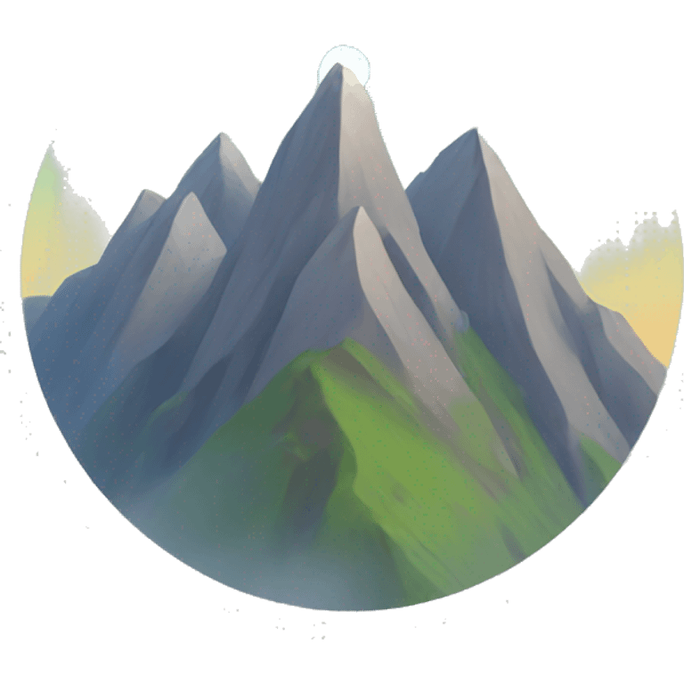 Three pointed mountain with three stars emoji