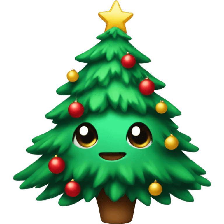 Cute Christmas tree emoji