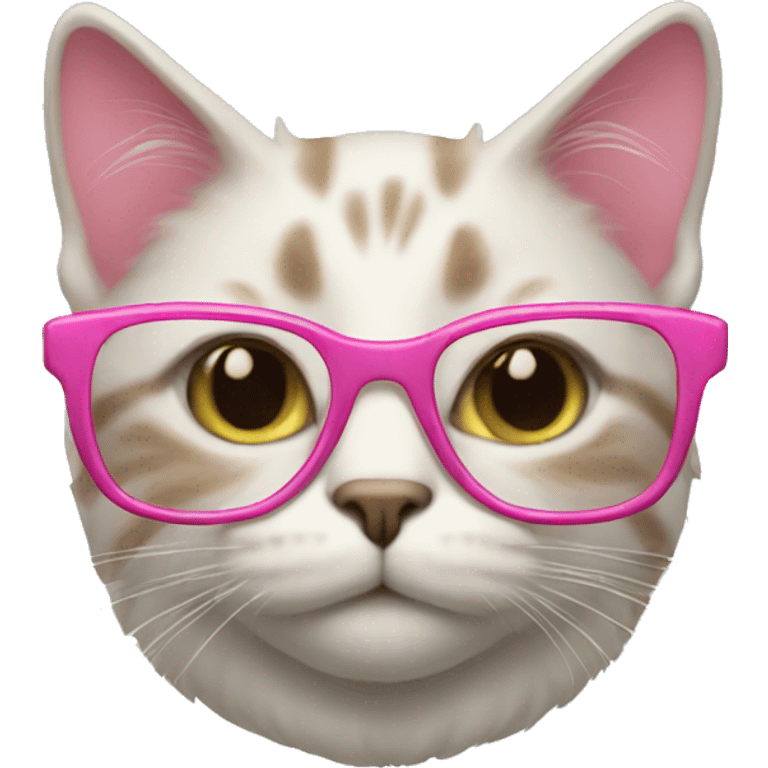 cat with pink glasses emoji