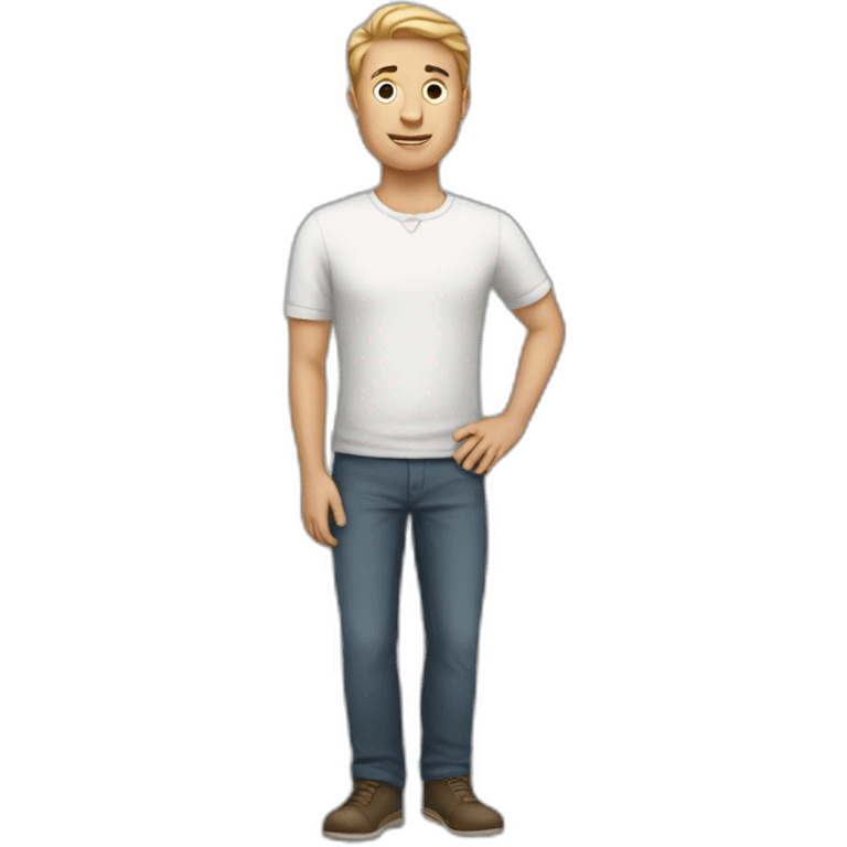 white man standing emoji