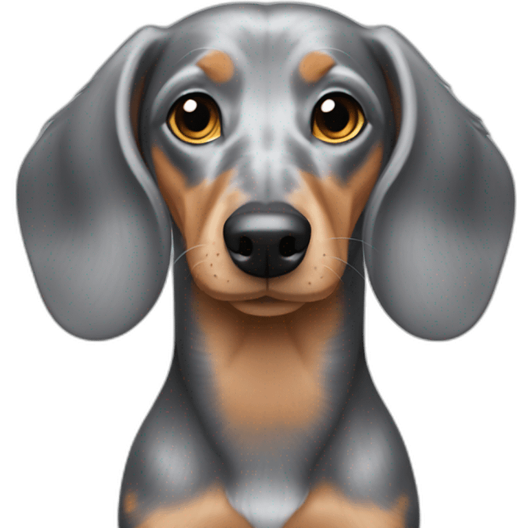 Dapple light grey dachshund emoji