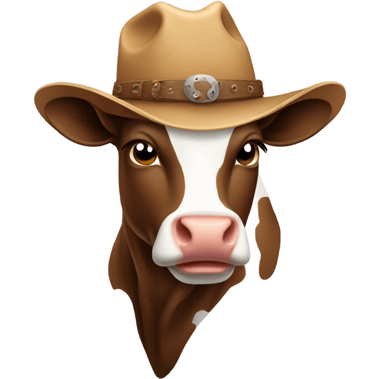 Cow wearing a cowboy hat  emoji