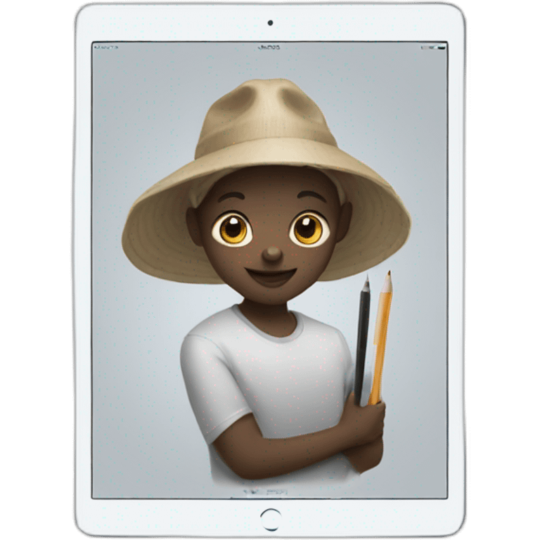 ipad with apple pencil emoji