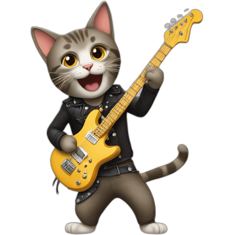 cat rockstar emoji