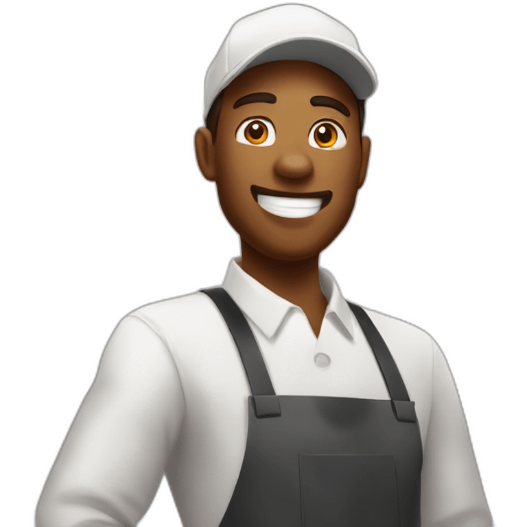 A KFC EMPLOYEE FLIPING BURGERS emoji