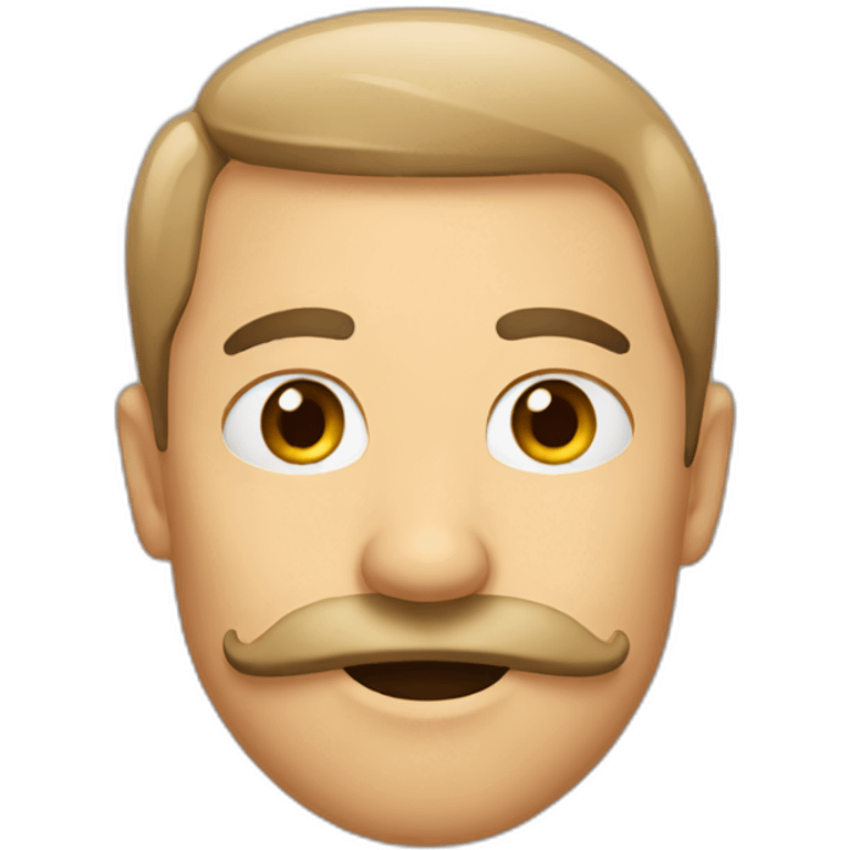 half mustache emoji