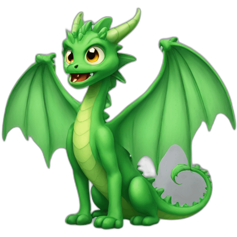 Green Angeldragon scared emoji