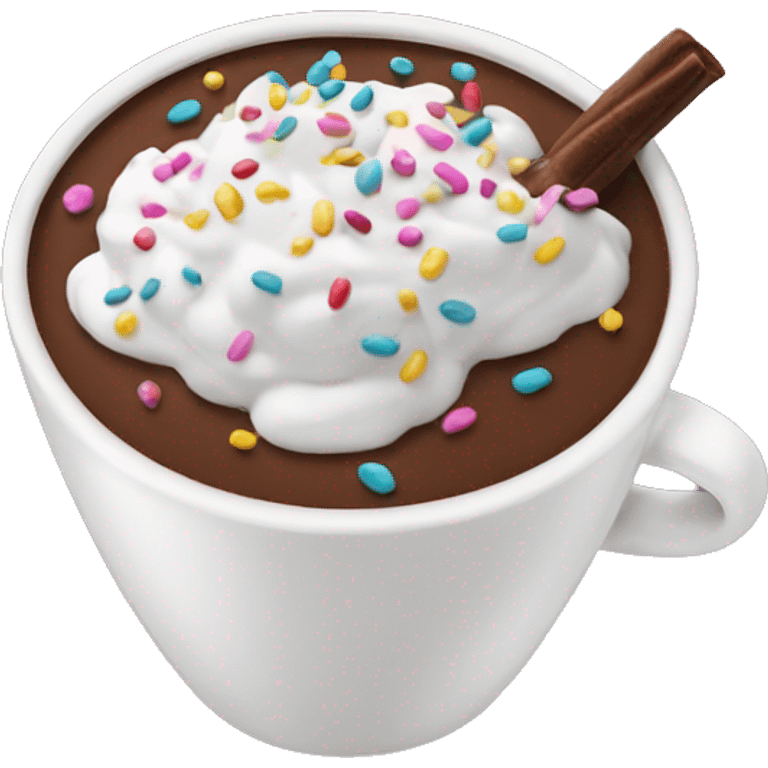 Hot Chocolate with sprinkles  emoji