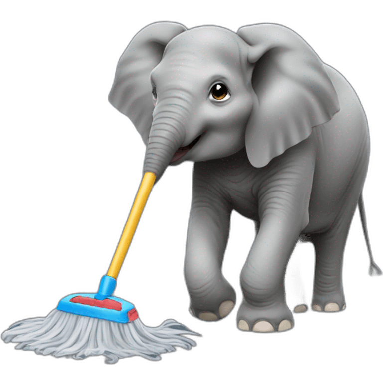 Elephant mopping  emoji