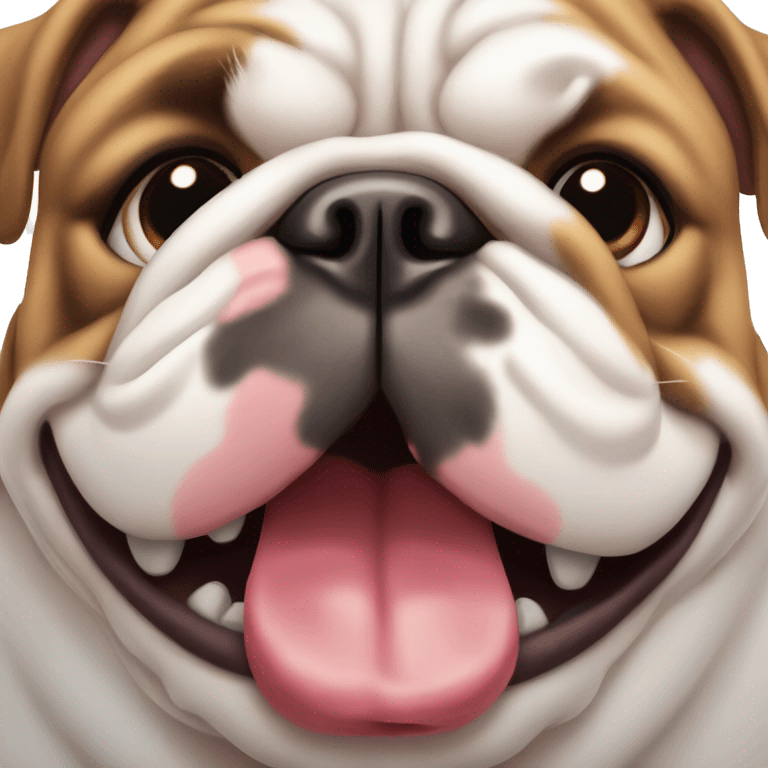 English bulldog smile emoji