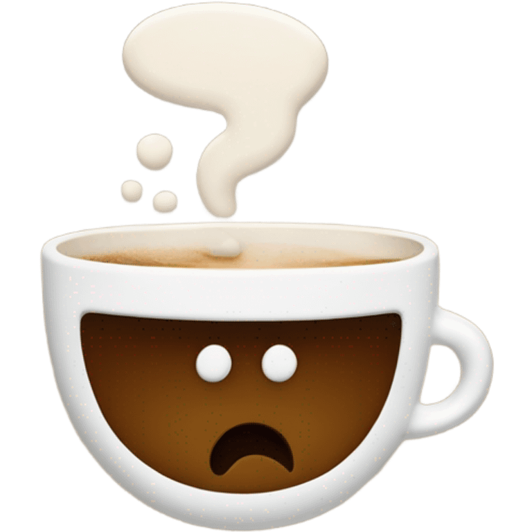 thought bubble with coffee emoji