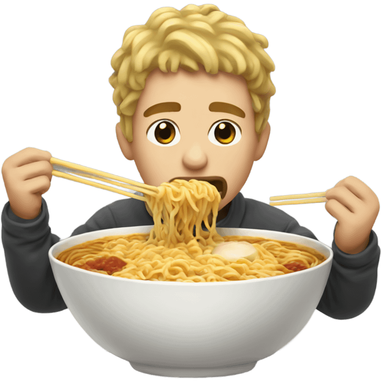 brother eating ramen  emoji