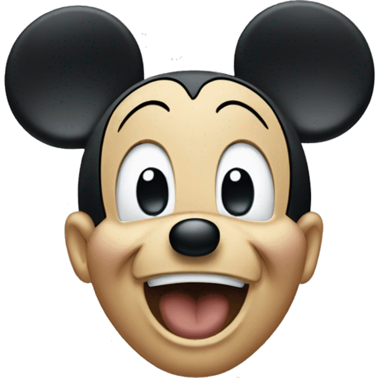 Happy Mickey Mouse crying emoji