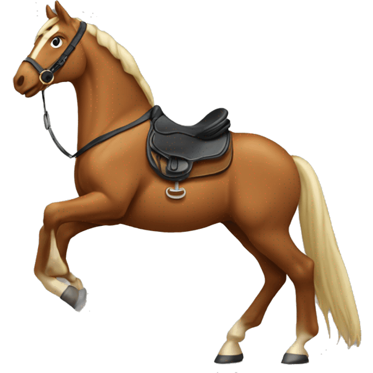 Horse with WESTREN saddle on emoji