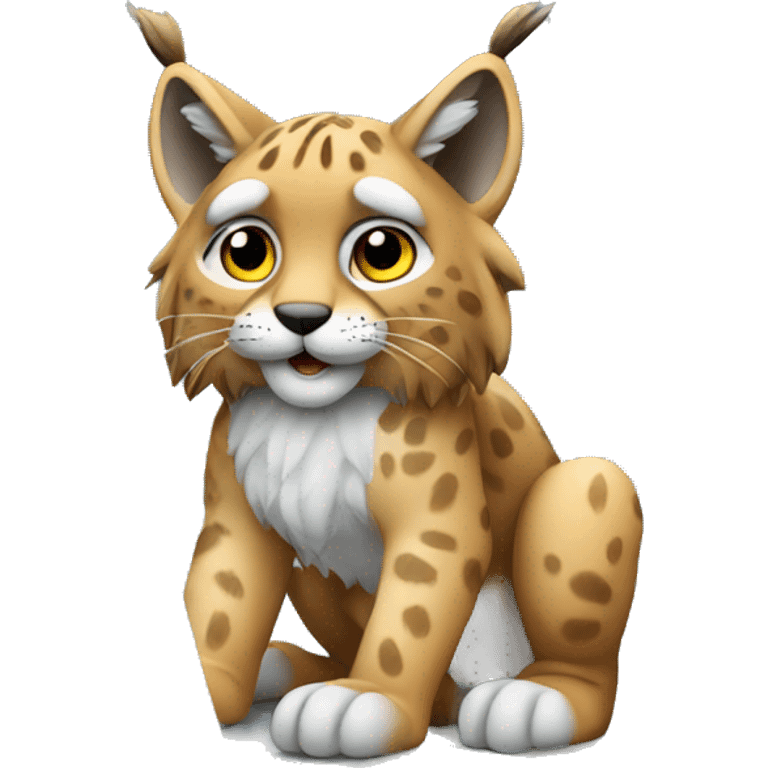 A lynx with a laptop emoji