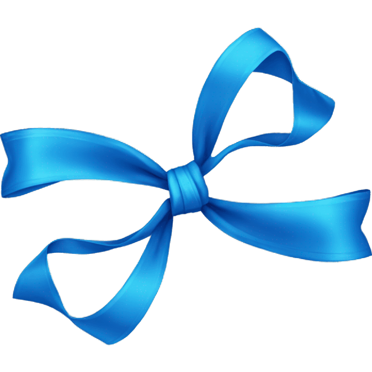 long blue bow emoji