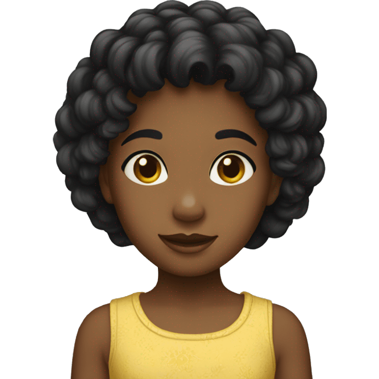 Niña pelo negro emoji